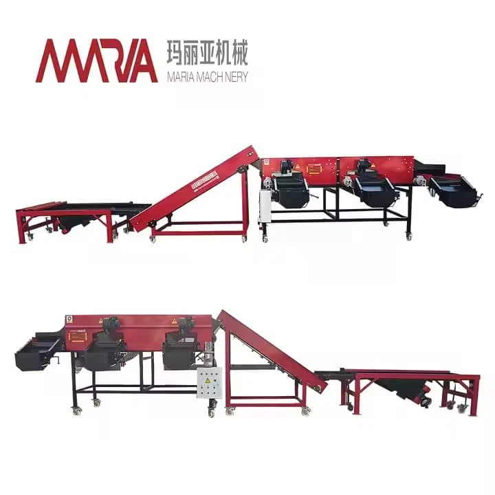 Portable Garlic Sorting Equipment Foldable Sorter Include Brush Machine, Loading Table, Sorting Host Garlic Sorter